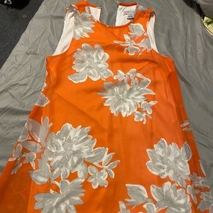 Jessica H orange floral dress, size 10